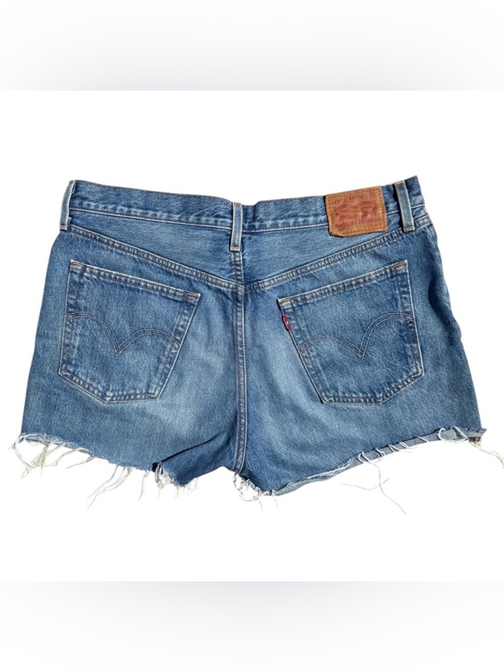 Levi’s 501 original Shorts classic cut-off Jean rigid denim high-rise button 30